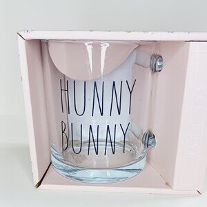 Rae Dunn by Enchanté Clear Glass "HUNNY BUNNY" 18 oz. Mug